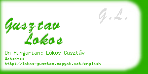 gusztav lokos business card